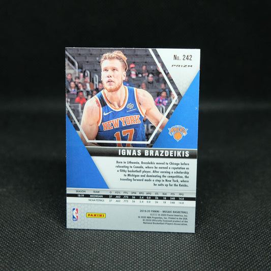 2019-20 Mosaic Pink Camo Prizm Ignas Brazdeikis Rookie