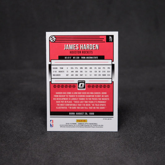 2018-19 James Harden Panini Donruss Optic - Silver Holo Prizm