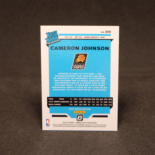 Cameron Johnson 2019-20 Donruss Optic Rated Rookie
