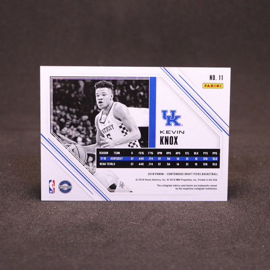 2018-19 Kevin Knox - Contenders Draft Game Day Ticket Cracked Ice Rookie /23