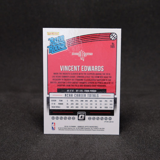 Vincent Edwards 2018-19 Donruss Optic Rated Rookie Fast Break Prizm