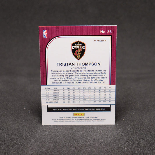 Tristan Thompson 2019-20 NBA Hoops Premium Stock Laser Prizm