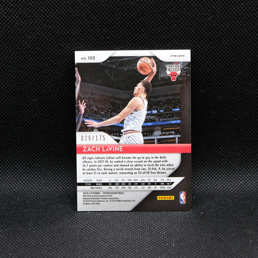 2018-19 Panini Prizm Zach LaVine Blue Fast Break Prizm /175