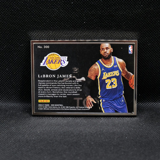 2020-21 LeBron James Noir #300 Vintage Art Silver Frame /25