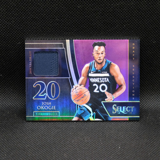 2018-19 Select Josh Okogie Draft Selections Purple Prizm Rookie Patch /99