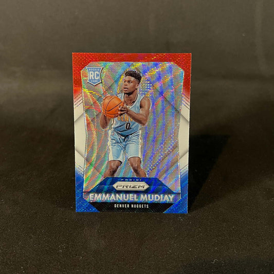 2015-16 Emmanuel Mudiay Panini Prizm Red White Blue Rookie Card