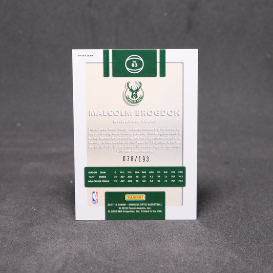 2017-18 Malcolm Brogdon Donruss Optic Fast Break Orange Prizm /193