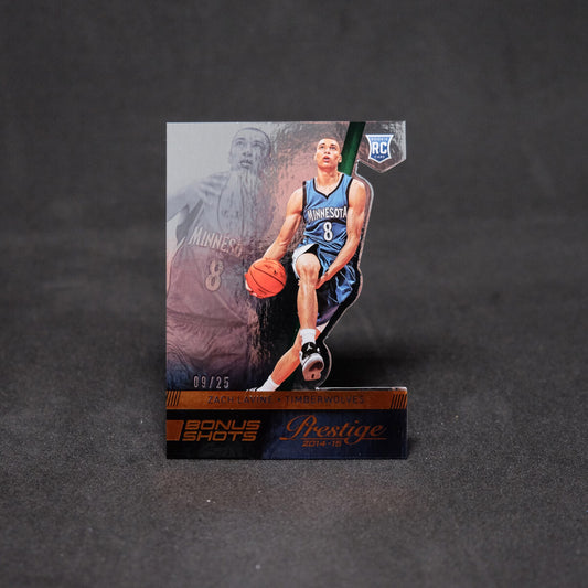 2014-15 Zach LaVine Panini Prestige Bonus Shots Orange Die Cut Rookie /25