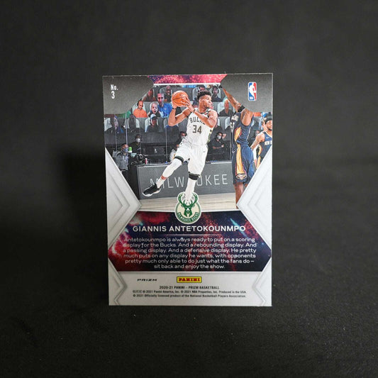 2020-21 Giannis Antetokounmpo Prizm - Fireworks Silver Fast Break Prizm