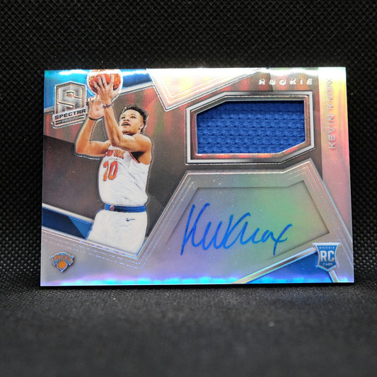 2018-19 Kevin Knox Spectra Silver Prizm Rookie Patch Auto /299