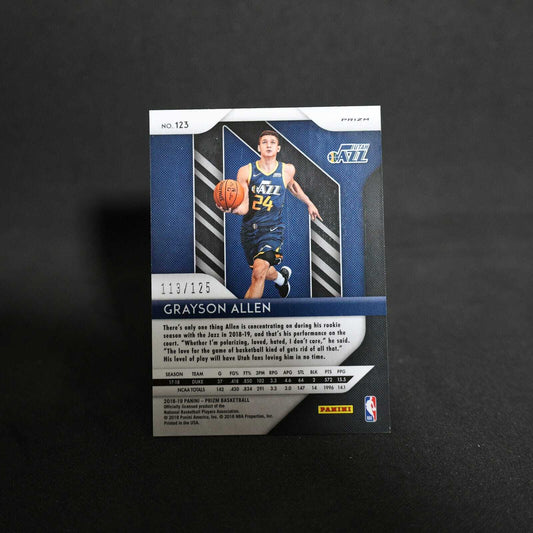 2018-19 Panini Prizm Grayson Allen #123 Red Fast Break Prizm Rookie Card /125