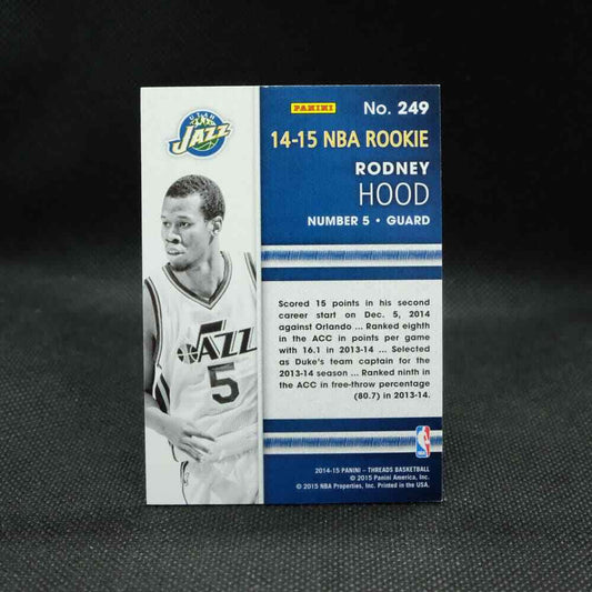 2014-15 Rodney Hood Threads #249 Leather Rookie Card