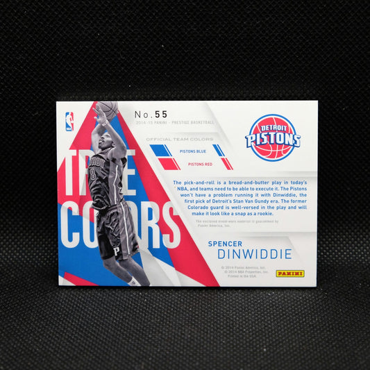 2014-15 Panini Prestige Spencer Dinwiddie True Colors Rookie Patch /25