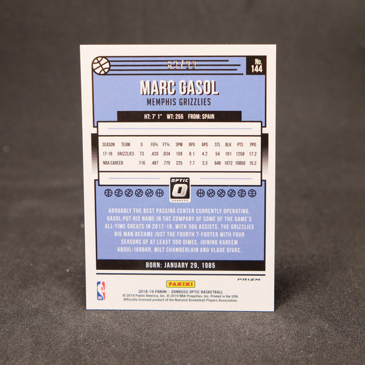 2018-19 Marc Gasol Panini Donruss Optic Red Prizm /99