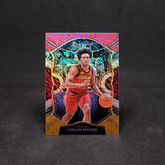 2020-21 Select Collin Sexton Concourse Red White Orange Shimmer Prizm