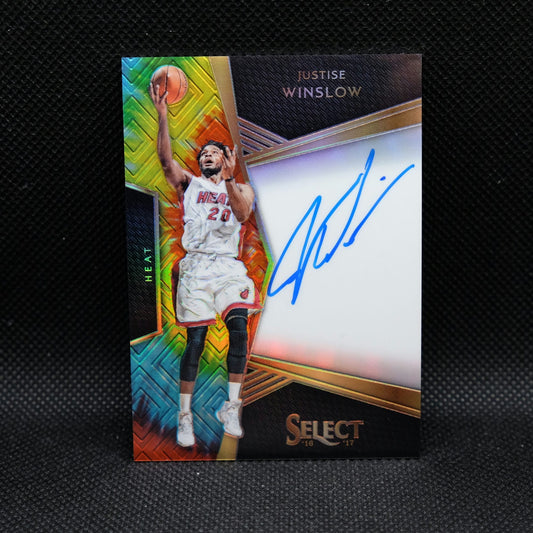 2015-16 Justise Winslow Select #35 Tie Dye Prizm Auto Rookie /25