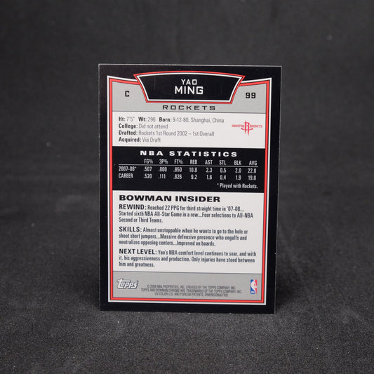 2008-09 Bowman Chrome Basketball - #99 Yao Ming