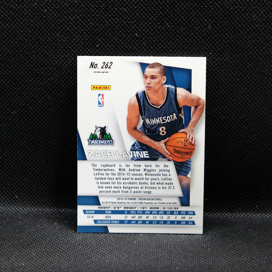 2014-15 Prizm Zach LaVine RC #262 Red White Yellow Prizm