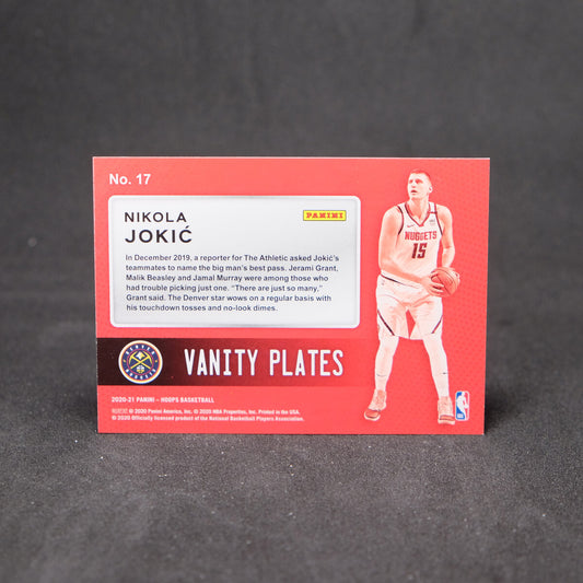 2020-21 Panini NBA Hoops Nikola Jokic Vanity Plates