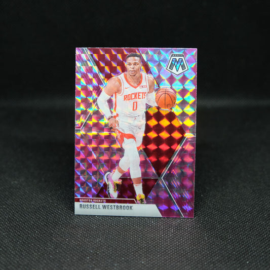 2019-20 Mosaic Russell Westbrook Pink Camo Prizm