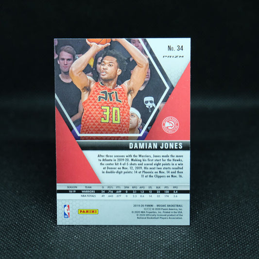 2019-20 Mosaic Damian Jones Silver Mosaic Prizm