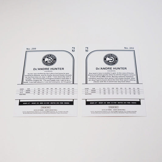 2019-20 Hoops De'Andre Hunter Tribute Rookie RC Lot