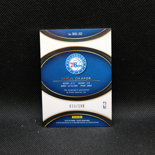 2015-16 Select Jahlil Okafor RS-JO Rookie Signatures /199