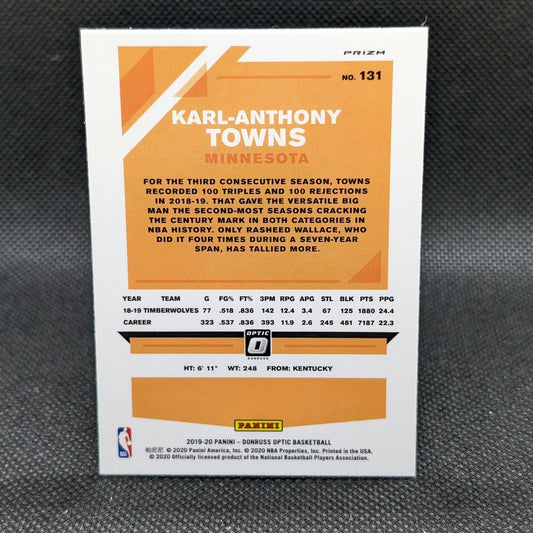 2019-20 Karl-Anthony Towns Donruss Optic Green Dragon Prizm (#2)