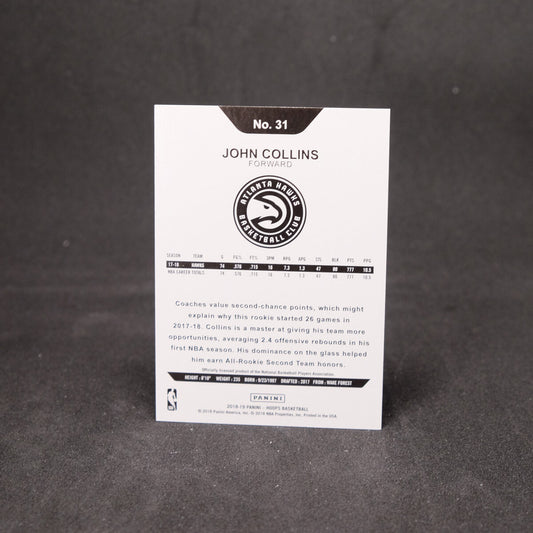 2018-19 Panini NBA Hoops John Collins #31 Orange /25
