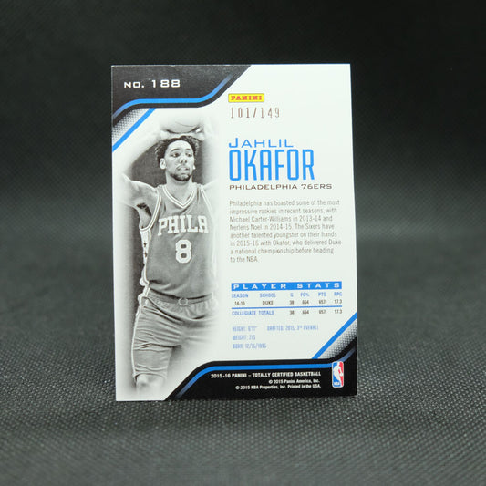2015-16 Jahlil Okafor Totally Certified Red Rookie Card /149