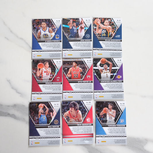2019-20 Mosaic Pink Camo Prizm Lot #3 - 9 Cards