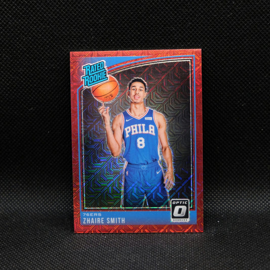 2018-19 Panini Donruss Optic Zhaire Smith Rated Rookie Red Mojo Prizm /88