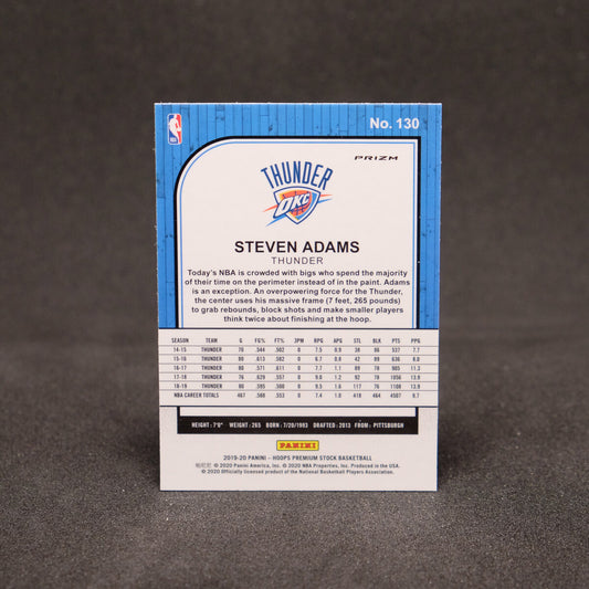 Steven Adams 2019-20 NBA Hoops Premium Silver Prizm