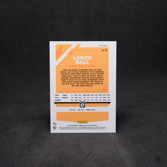 Lonzo Ball 2019-20 Donruss Optic Choice Red Green Prizm