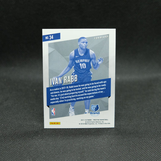 2017-18 Ivan Rabb Prestige Green Micro Etch Rookie Card