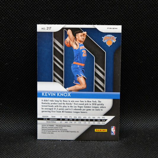 2018-19 Kevin Knox Prizm #217 Fast Break Silver Rookie Card