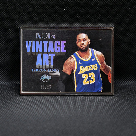 2020-21 LeBron James Noir #300 Vintage Art Silver Frame /25