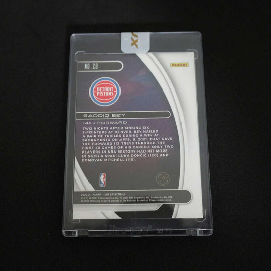 2020-21 Saddiq Bey Flux #28 Encased Rookie Card