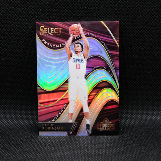 2018-19 Panini Select Jerome Robinson Phenomenon Silver Prizm Rookie /99