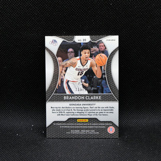 2019 Prizm Draft Brandon Clarke #20 Purple Green Prizm Rookie Card /199