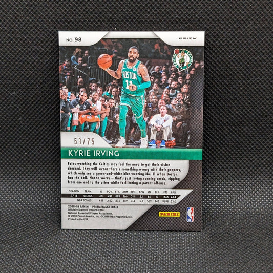 2018-19 Kyrie Irving Prizm Purple Fast Break Prizm /75