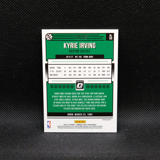 2018-19 Panini Donruss Optic Kyrie Irving #56 Fast Break Red Prizm /85