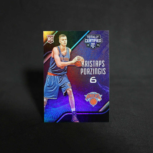2015-16 Kristaps Porzingis Totally Certified #198 Purple Rookie Card /50