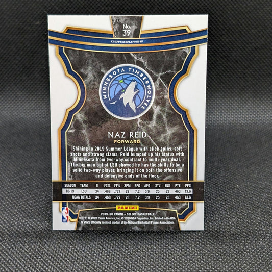 2019-20 Naz Reid Select Concourse Level Rookie Card RC #39