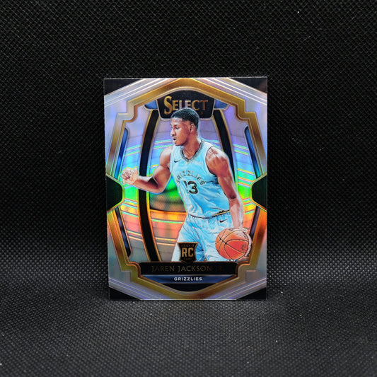 2018-19 Select Jaren Jackson Jr Premier Level Silver Prizm Rookie RC #132 Gri...