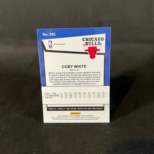 2019-20 Coby White Panini Hoops Premium #295 Tribute Prizm Rookie Card