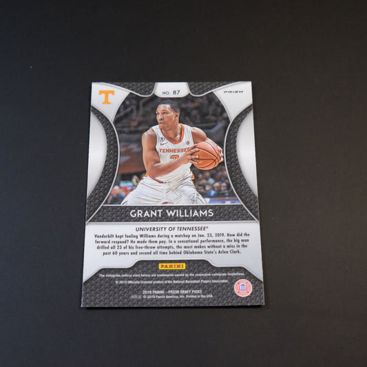 2019-20 Grant Williams Prizm Draft Picks #87 Silver Prizm Rookie Card