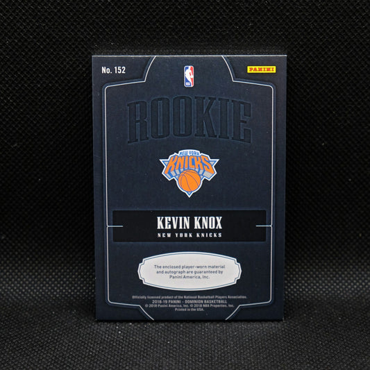 2018-19 Kevin Knox Dominion #152 Rookie Patch Auto /199