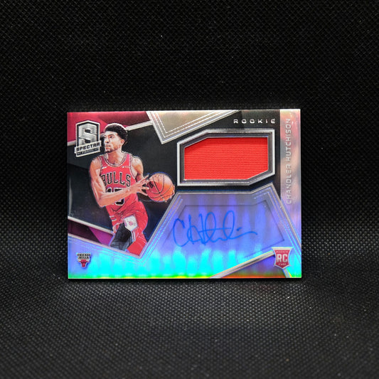 2018-19 Spectra Chandler Hutchison Rookie Patch Autograph Silver Prizm /299