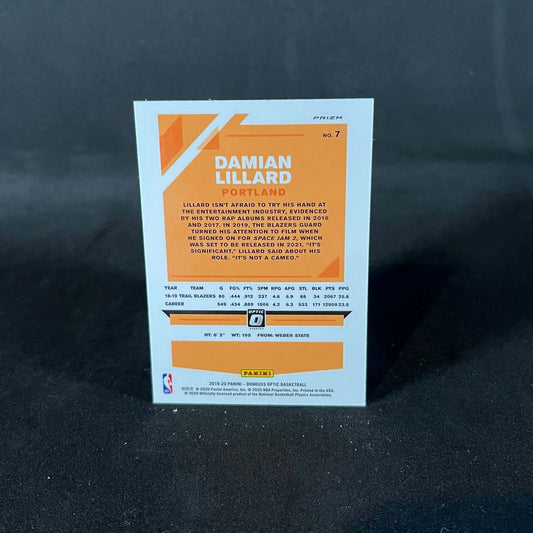 2019-20 Damian Lillard Panini Donruss Optic Silver Prizm